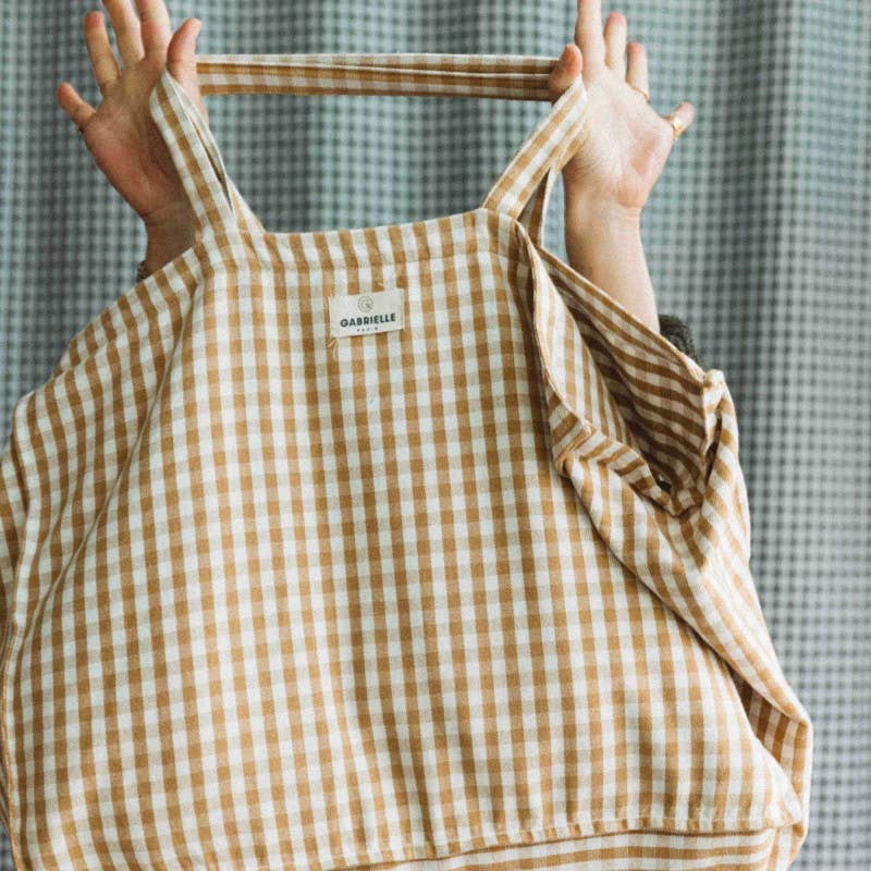 Vichy cotton weekend bag