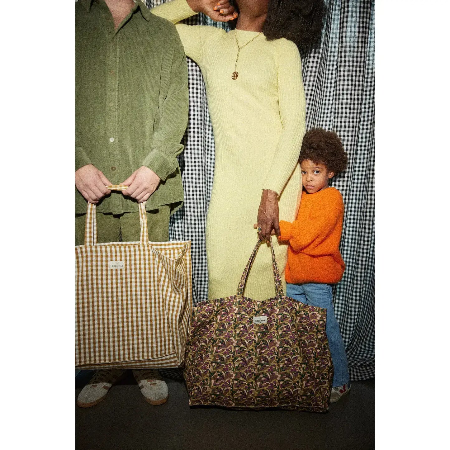 Vichy cotton weekend bag