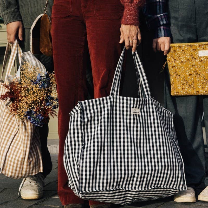 Vichy cotton weekend bag