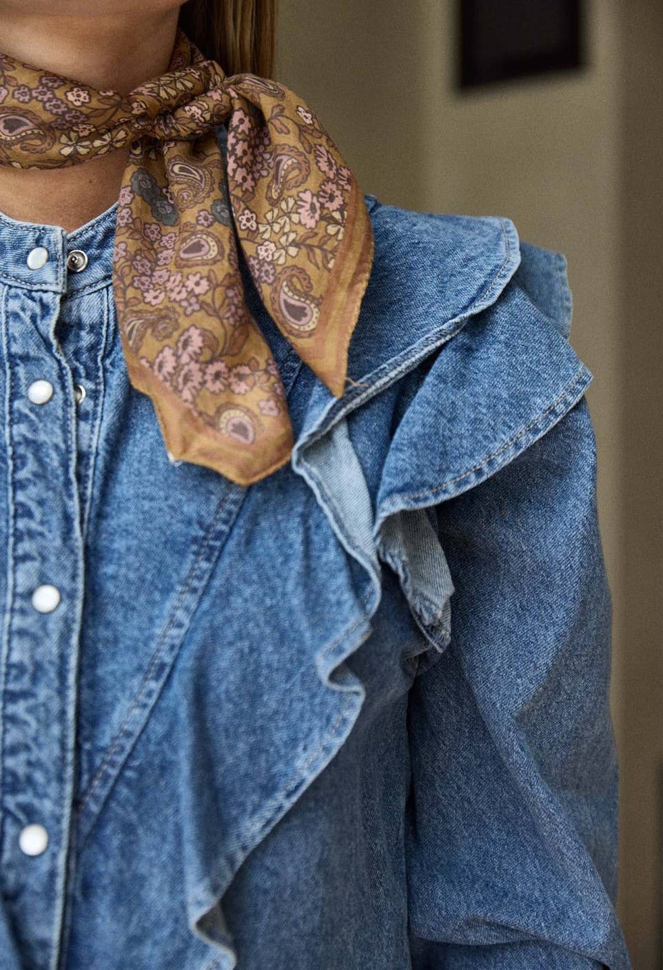Small Cotton Arabesque Scarf