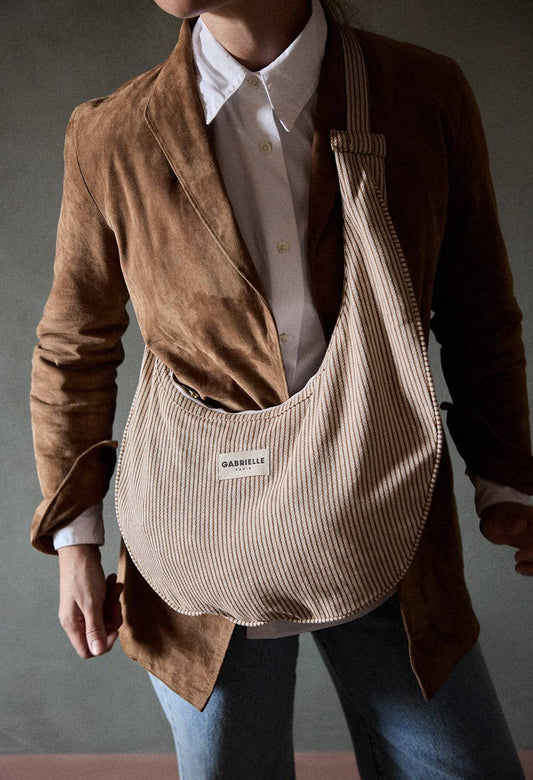 Cotton Bag with Clay Stripes