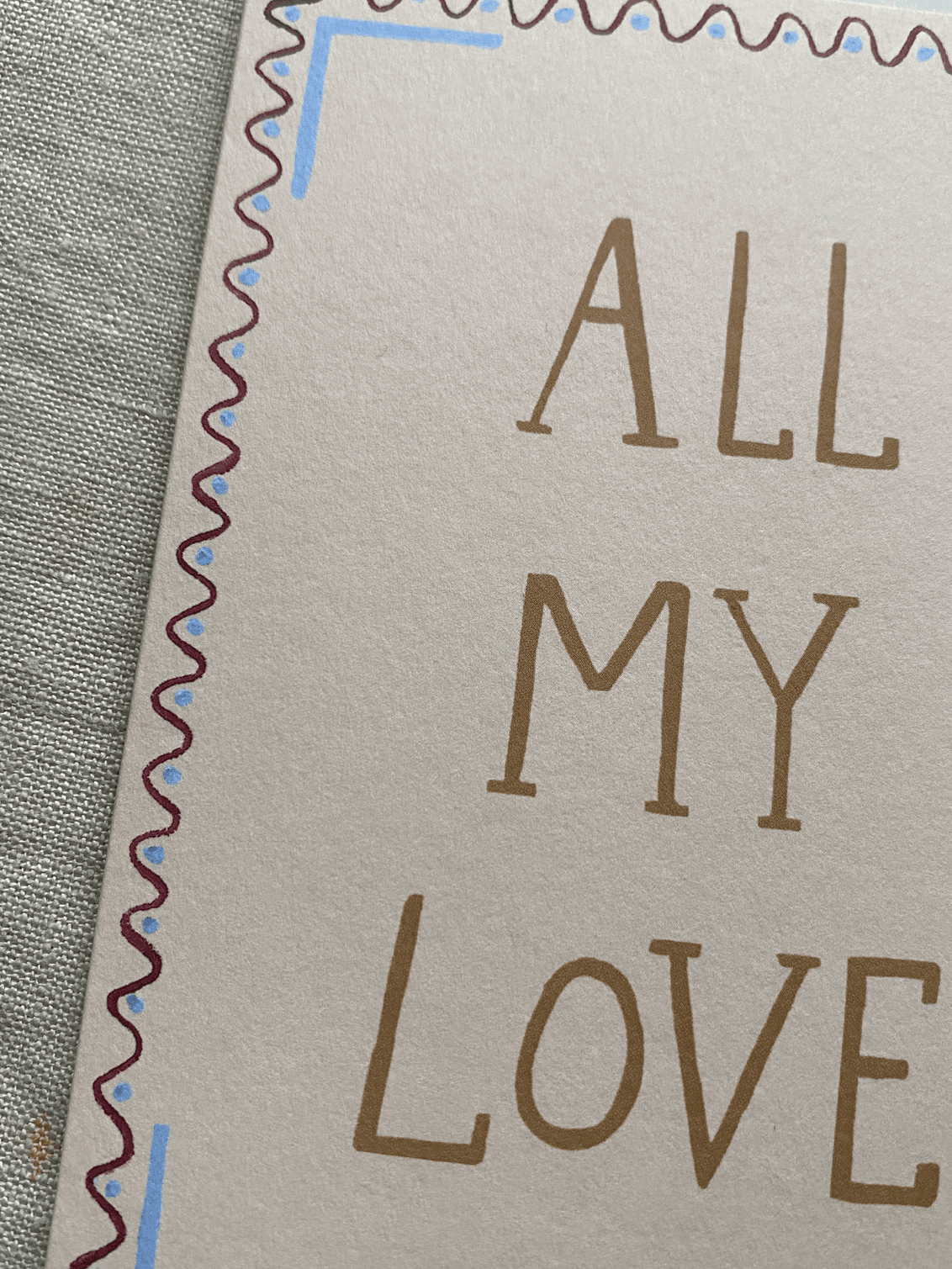 All My Love Card