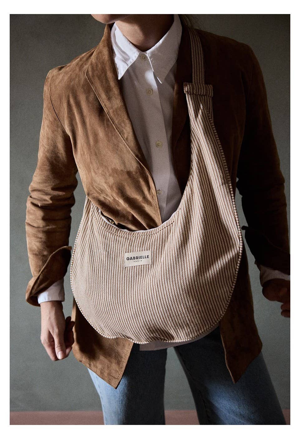 Cotton Bag with Clay Stripes