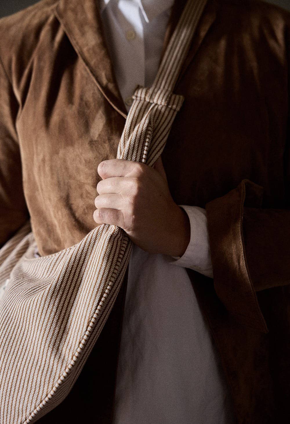 Cotton Bag with Clay Stripes