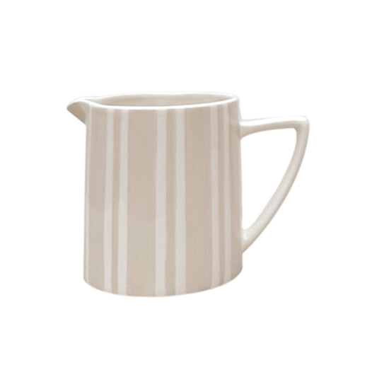 Small Striped Pitcher Sand Colour