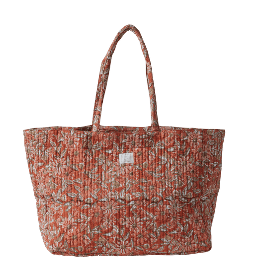 Meera Terracotta Indian Floral Print Bag